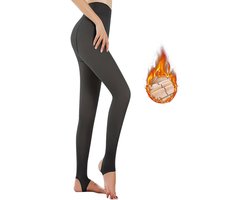 Brenzoos - Thermische Winter Panty Dames Met Nep Doorschijnend Ontwerp en Gevoerde Warmte voor Koude Dagen (Zwart)