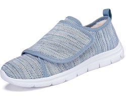 Comfortabele Warme Diabetes Pantoffels Dames met Klittenband - Verstelbare Sloffen