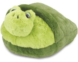 Cozy Noxxiez Voetenwarmer - Schildpad - Junior - 35 cm - Pluche - Groen