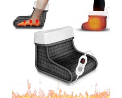 DailySupplies® DailySupplies Elektrische Voetenwarmer met Timer - Verwarmde Sokken - Extra Zacht - Zwart