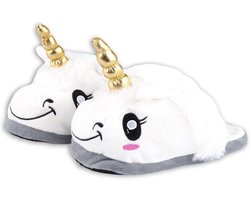 Dames Pantoffels Gebreid Gevoerd Huislaarzen met Rubberen Zool - Warm en Comfortabel