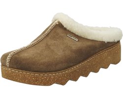 Dames pantoffels in suède met warme lamswol