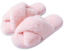 Dames Pantoffels met Geheugenschuim en Pluizige Voering - Warme Winter Slippers voor Thuis