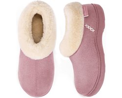Dames Pantoffels Suede Pluche Gevoerd met Memory Foam voor Binnen