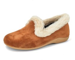 Dames Sloffen met Pluche Voering - Warme Ballerina Pantoffels Binnen - Gemaakt in Spanje