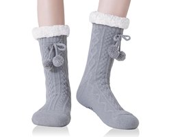Dames Sokken Antislip Warm Fleece Huissokken voor Winter