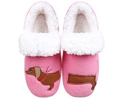 Dierenpantoffels voor dames met grijpers - Grappige en schattige winter pantoffels - Antislip fleece voering