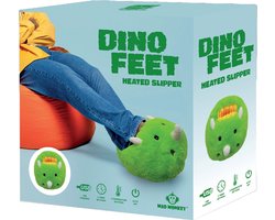 Dino - pluche voetenwarmer - USB-C - 3 standen
