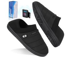 Draadloze Verwarmde Pantoffels voor Dames en Heren, Luxe Elektrische Slippers met Oplaadbare Batterij, Perfect voor Winter, Maat L (42.5-45.5)