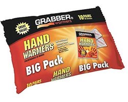 Duurzame en natuurlijke handwarmers - 10 paar, geurloos en luchtgeactiveerd, tot 7 uur warmte