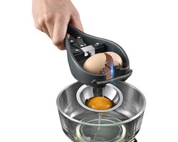 Eierdooierscheider, roestvrijstalen eieropener, automatische eierkraker, eierkraakgereedschap, handmatige eieropener, eenvoudige eierschaalsnijder