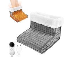 Elektrische voetverwarmers - Elektrische voetwarmers - Verwarmde laarzen met stekker - 9 temperatuurinstellingen - 4 timerinstellingen - Unisex - Elektrische voetverwarmers voor thuisgebruik - Grijs