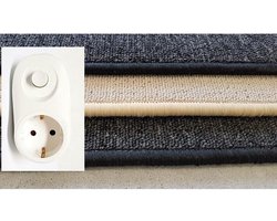 Elektrische voetverwarming mat infrarood  met dimmer 50x60cm 40 Watt, antraciet