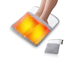 Elektrische Voetwarmer met USB – Wasbare Pluche Voetenzak 30x30 cm – Snelle Verwarming voor Warme Voeten Thuis & op Kantoor – Geschikt voor Dames & Heren