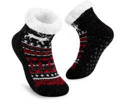 Fleece pantoffelsokken dames - Pluizige grip sokken voor extra comfort en warmte