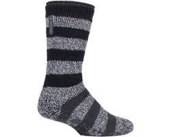 Gestreepte Pantoffelsokken voor Heren - Fleece Gevoerd en Antislip