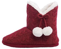 Gevoerde Pantoffels voor Vrouwen met Pom Poms - Comfortabele Slippers in Diverse Kleuren