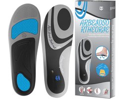 Goodivery® - Afslankzolen - Afslankzolen Vrouwen - Afslank Zolen Akusoli -Inlegzolen voor Mannen en Vrouwen, Anti-Vermoeidheid - Comfortabele Schoeninlegzolen met Gel (XS) (36-38) - 29x12x4cm; - Grijs