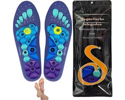Goodivery® - Afslankzolen - Afslankzolen Vrouwen - Afslank Zolen Akusoli -Magnetische Inlegzolen voor Gewichtsverlies, Originele Acupressuur-Inlegzolen, Mannen, Vrouwen, Reflexologie (S) 30x15x3cm - Marineblauw