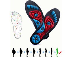 Goodivery® - Afslankzolen - Afslankzolen Vrouwen - Afslank Zolen Akusoli -Originele Inlegzolen voor Gewichtsverlies, Blauw, Inzetstuk voor Mannen en Vrouwen (35-39) - 31x14x3cm - Rood