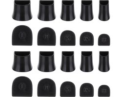 Hakbeschermers schoen - 10 Paar - Naaldhak beschermers - PVC - Antislip - Hoge hakbeschermers - Geschikt voor bruiloften, gras, grind, wetlands, buitenactiviteiten - 5 Maten - Zwart