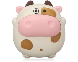 Handwarmers USB-verwarming Oplaadbare elektrische handwarmer Mini 2 niveaus Snelle verwarming Cartoon koe Nachtlampje Verwarming (beige)