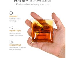Herbruikbare gel handwarmers - Set van twee - 45 minuten warmte voor optimaal comfort tijdens outdoor activiteiten