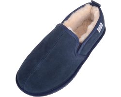 Heren Pantoffels met Stevige Zool - Warm Schapenwol Binnenschoenen
