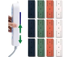 Instant Fixtures: 12 zelfklevende basisbeugels geschikt voor stopcontacten, routers en keukenapparatuur – beugels voor stopcontacten, muurbeugels en vrijstaande beugels – verkrijgbaar in diverse kleuren.