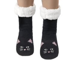 Knuffelsokken voor dames - warme wintersokken met antislip en schattige patronen