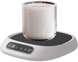 Koffiemok Verwarmer - Drankwarmer - Warme Dranken Houden - Slimme Temperatuurregeling - 13x13x3 cm - Wit