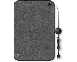 Lopoleis Elektrisch Voetverwarmer – verwarmingsmat – warmtemat – infrarood verwarming – Warmtekussen – voetwarmer – 65W – 50 x 40 cm – Antraciet