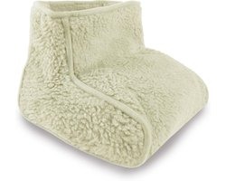Luxe Voetenwarmer met Lamsvachtlook - Warmte voor Koude Voeten - Crème