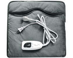 Mmgoqqt - Elektrische Voetwarmer - 360° Warmtevasthouding - 7-staps Thermostaat - Digitaal Display - 50W - 2m Kabel - Zacht Pluisstof-Donkergrijs