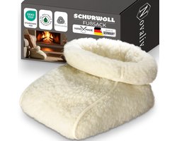 Novaliv Voetenwarmer van puur wol (1 stuk) - Voetverwarmer zonder elektriciteit, gemaakt van 100% schapenwol voor volwassenen - Comfortabele voetenwarmer om je voeten warm te houden op de bank, in de camper of op kantoor in de winter.