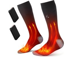 Oplaadbare Elektrische Verwarmde Sokken met 3 Warmtestanden | USB Oplader & 4000mAh Accu voor Wintersport