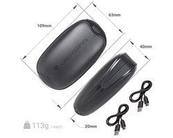 Oplaadbare handwarmer dubbele set met powerbank functie - 5000 mAh, USB, USB-C, 3 warmtelstanden