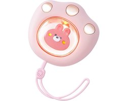 Oplaadbare schattige kattenpoot elektrische handwarmer, draagbare en herbruikbare handwarmer, met 3-6 uur langdurige verwarming en kleurrijke lampjes, voor kinderen, vrouwen en mannen in de koude winter