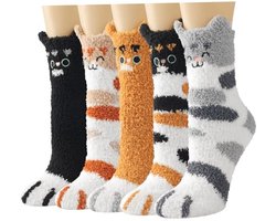 Pluizige Dierenbedsokken voor Dames en Meisjes – Grappige, Warme en Zachte Fleece Sokken voor Kerstmis