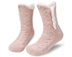 Pluizige Pantoffelsokken voor Dames en Heren - Thermische en Slipvaste Winter Sokken