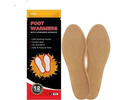 QualiPro® Voetenwarmers Man - 10 Paar Voordeelpak - Schoenmaat 40-43 - 12 Uur Warm - 45-50 Graden - Hele Voet Zool - Eenmalig Gebruik - Veilig - Lucht Activatie