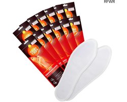 RFWR® Uniseks Voetwarmers - 12 Paar Eenmalige Zoolwarmers voor 10 Uur Warmte, Natuurlijke Schoenwarmers