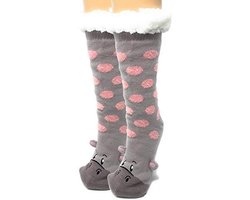 Sherpa Pantoffelsokken voor Dames Met Dierenmotief in Eenheidsmaat