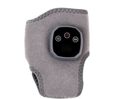 Slimme enkelmassager, elektrische verwarming voor warmte, vibratiemassage, 3 massagestanden en 4 verwarmingsstanden, grijs.