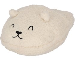 Super zachte giga witte beer voetenverwarmer - one size fits all - heerlijk comfortabel en onweerstaanbaar zacht - het perfecte geschenk of cadeau - ook heerlijk als knuffel