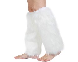 TheLau - Faux Fur Beenwarmer voor Dames, Kerstdecoratie, 40cm