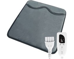 Ultrazachte elektrische voetenwarmer, draagbaar warmtekussen voor voeten, rug, buik, krampen, oververhittingsbeveiliging, donkergrijs