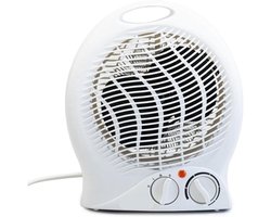 Ventilator Verwarming - Kachel Ventilator - Kamer Verwarmen - Warm en Koel - 23 x 14 x 27 cm - Wit