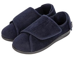 Verstelbare Memory Foam Slippers voor Mannen - Orthopedische Extra Brede Schoenen voor Gezwollen Voeten