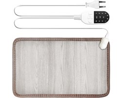 Verwarm je voeten met een elektrische verwarmingsmat van 30 x 50 cm, 10 warmtestanden, thermostaat en antislip achterkant voor koude winterdagen